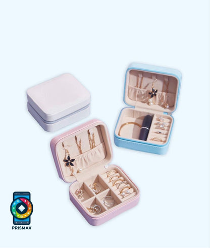 Portable Jewelry Organizer Box with Zipper